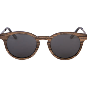 Betsie - Walnut Wood + Metal Sunglasses