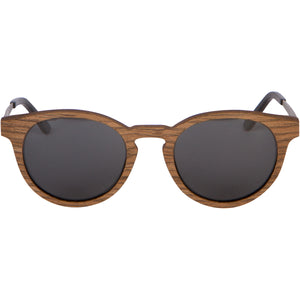 Betsie - Walnut Wood + Metal Sunglasses