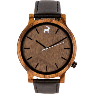 Mission Minimalist Zebrawood Wood Watch
